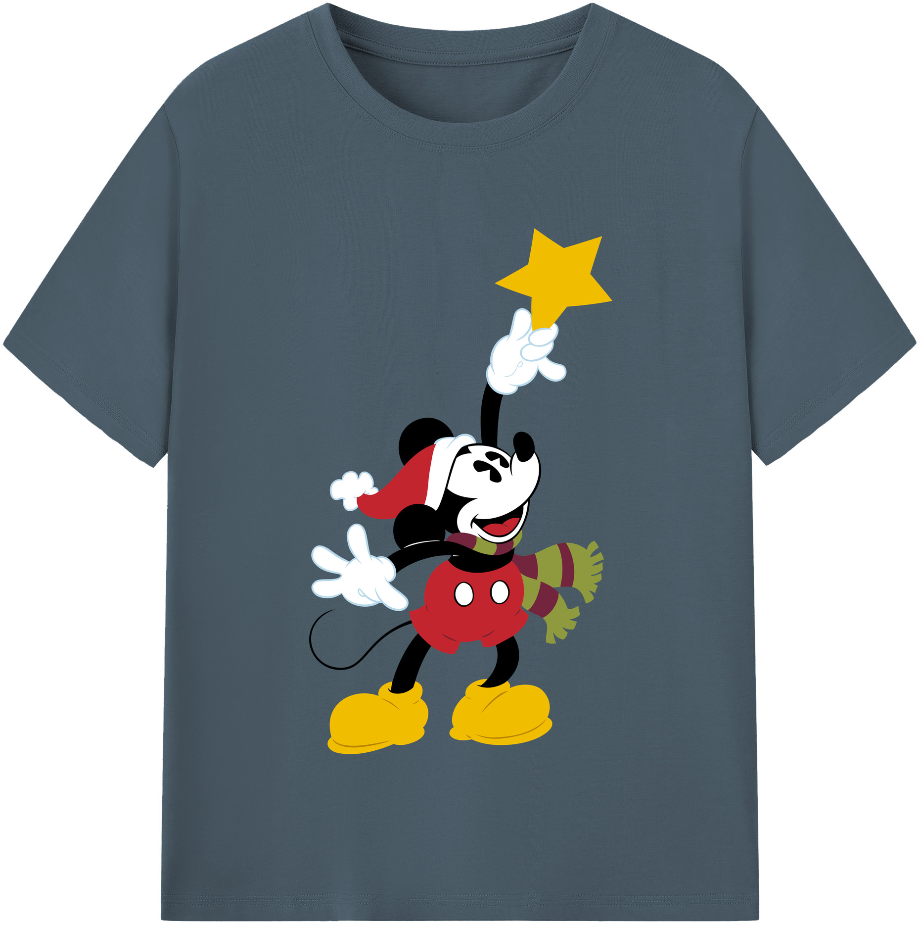 （画像用） ミッキーマウス Mickey Mouse 綿100％半袖Tシャツ（フロントプリント）